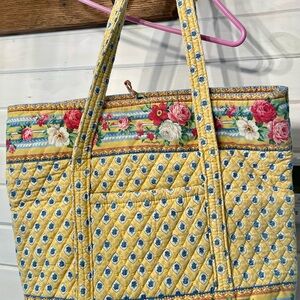 Vera Bradley Yellow Shoulder Bag with Floral Accents